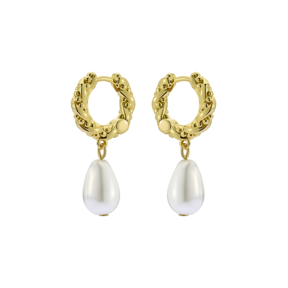 Ted Baker Gold Tilly Twisted Pearl Drop Earrings