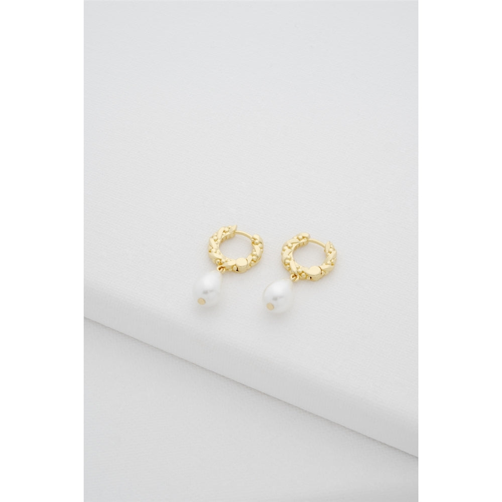 Ted Baker Gold Tilly Twisted Pearl Drop Earrings