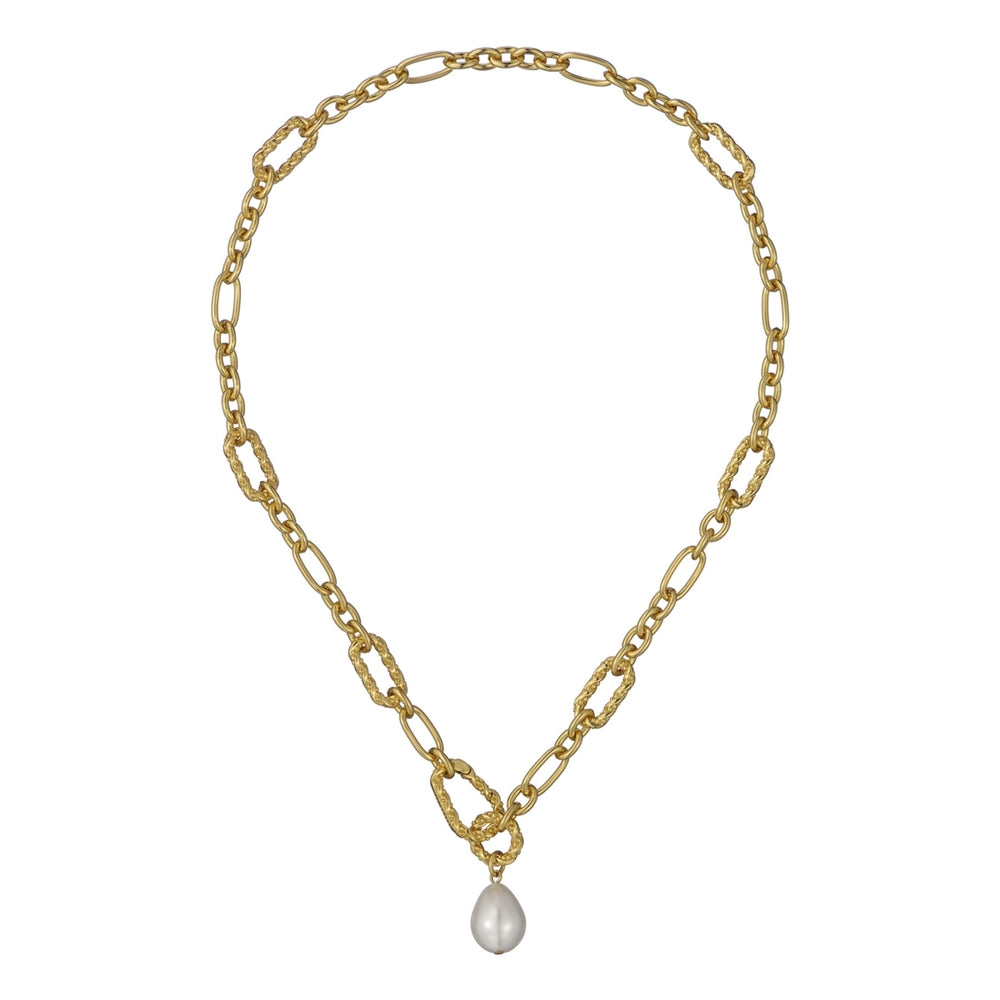 Ted Baker Gold Timora Twisted Pearl Statement Necklace