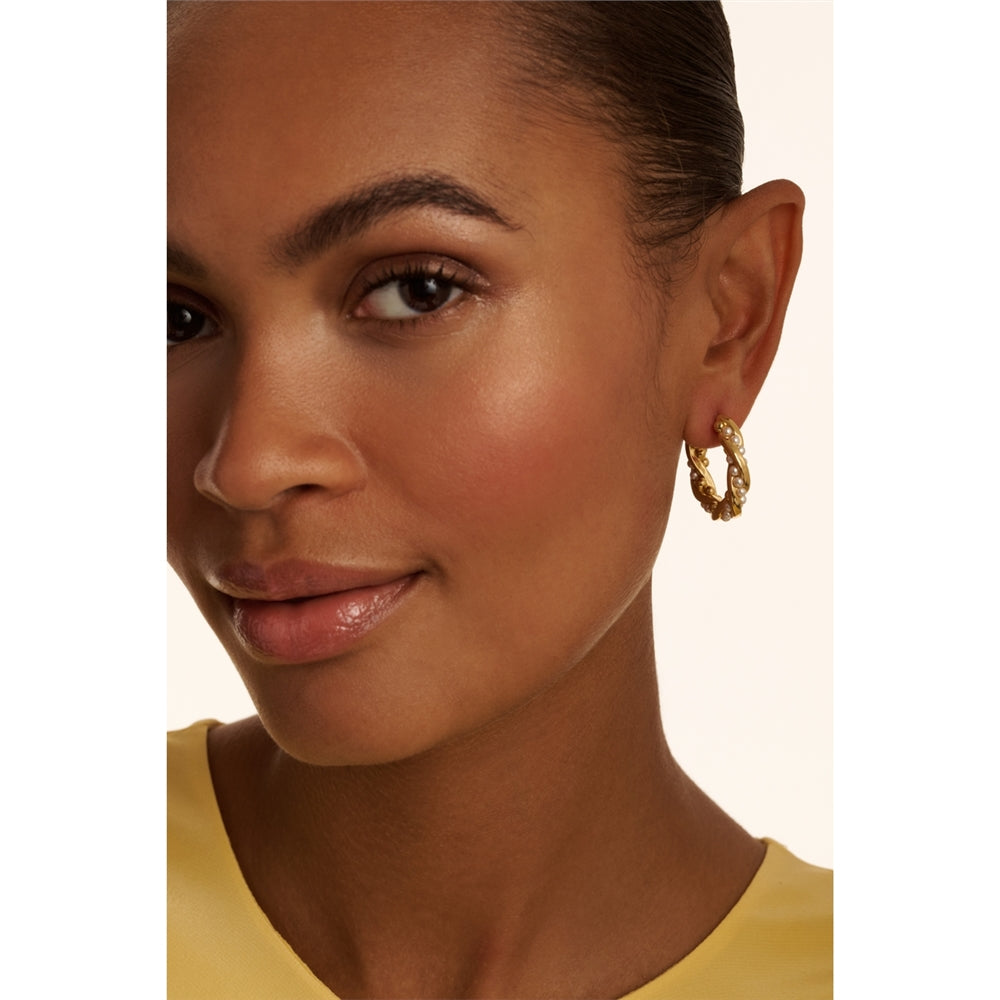 Ted Baker Gold Tiyaa Twisted Pearl Hoops