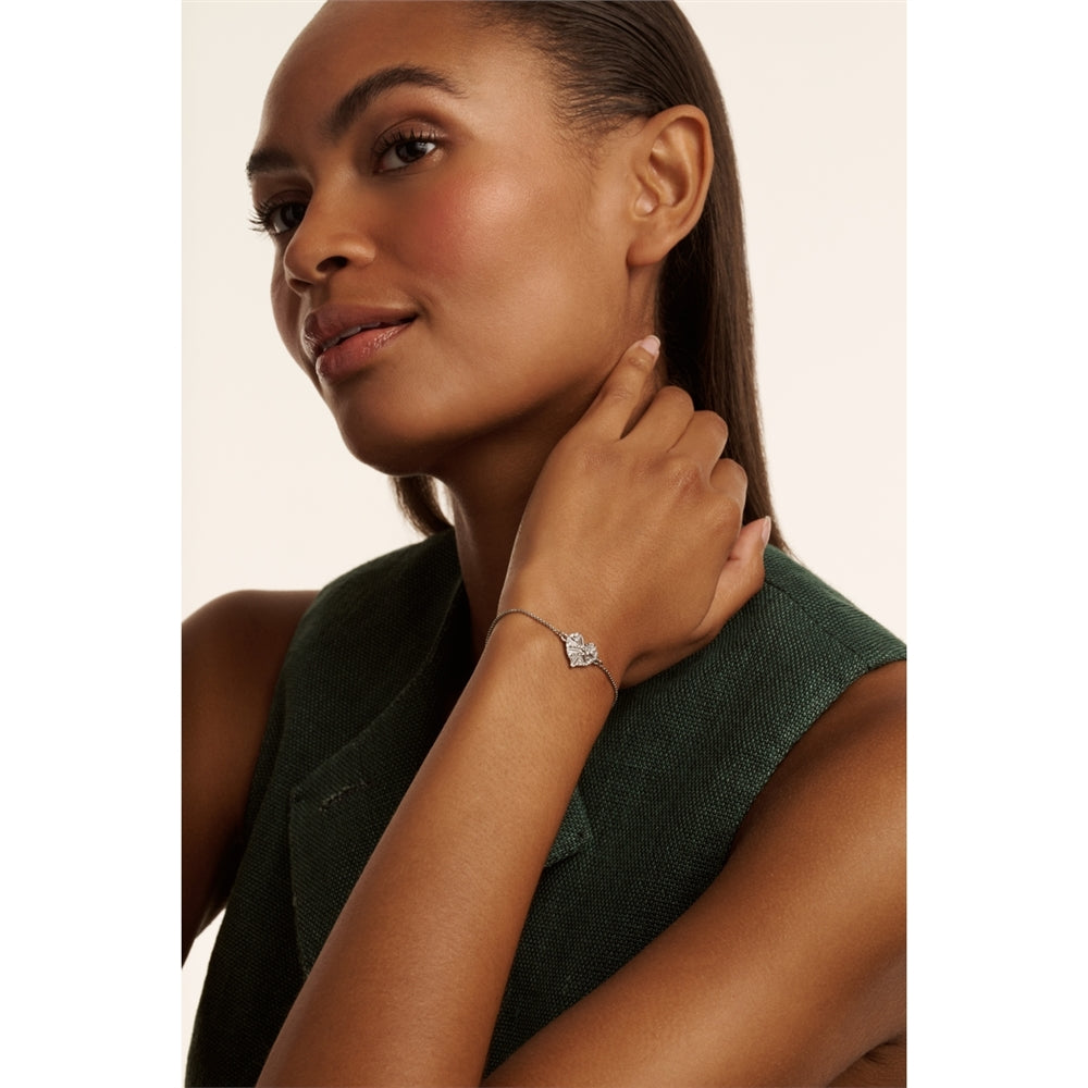 Ted Baker Silver Cherise Crystal Cluster Heart Slide Bracelet