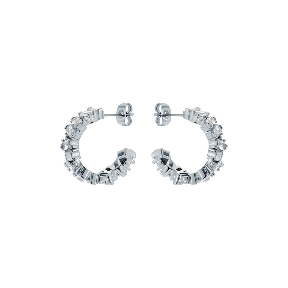 Ted Baker Silver Clarence Crystal Cluster Hoops