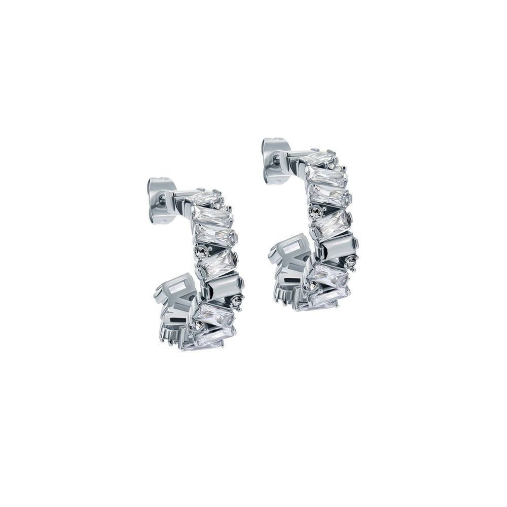 Ted Baker Silver Clarence Crystal Cluster Hoops