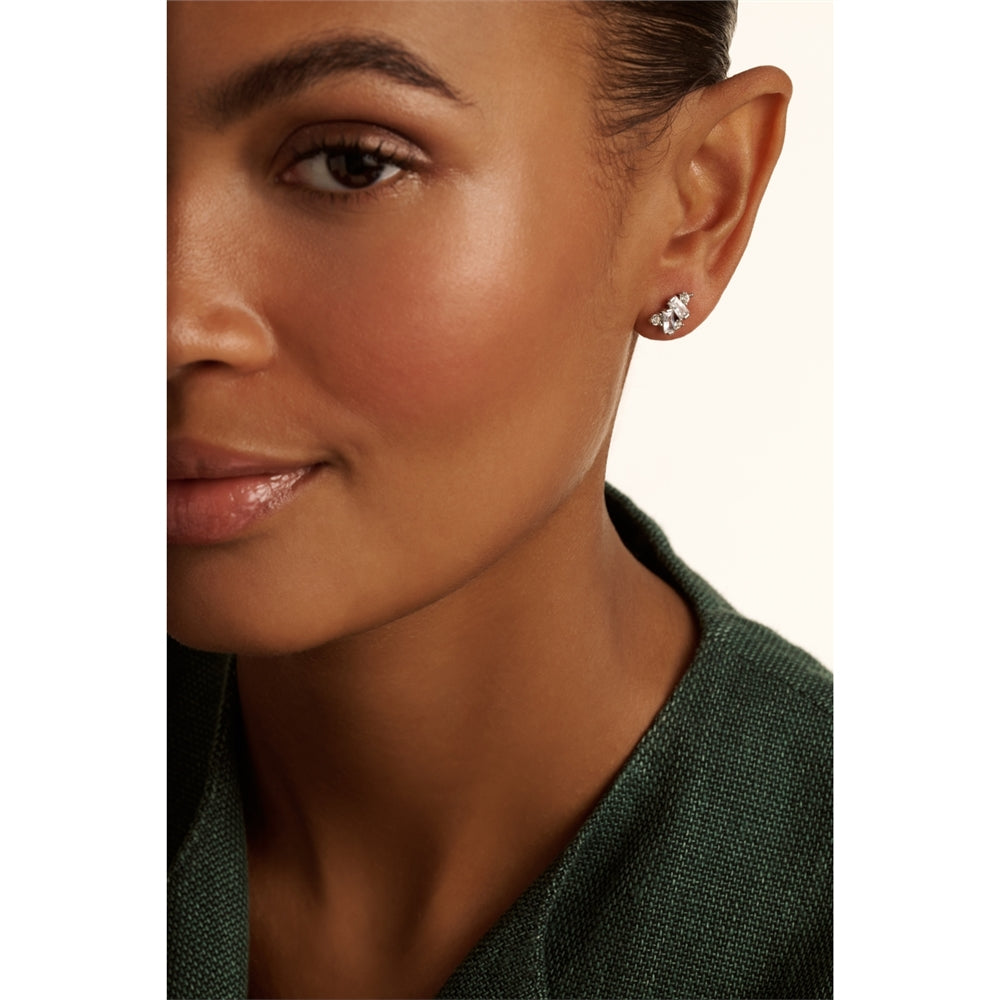 Ted Baker Silver Clarice Crystal Cluster Studs
