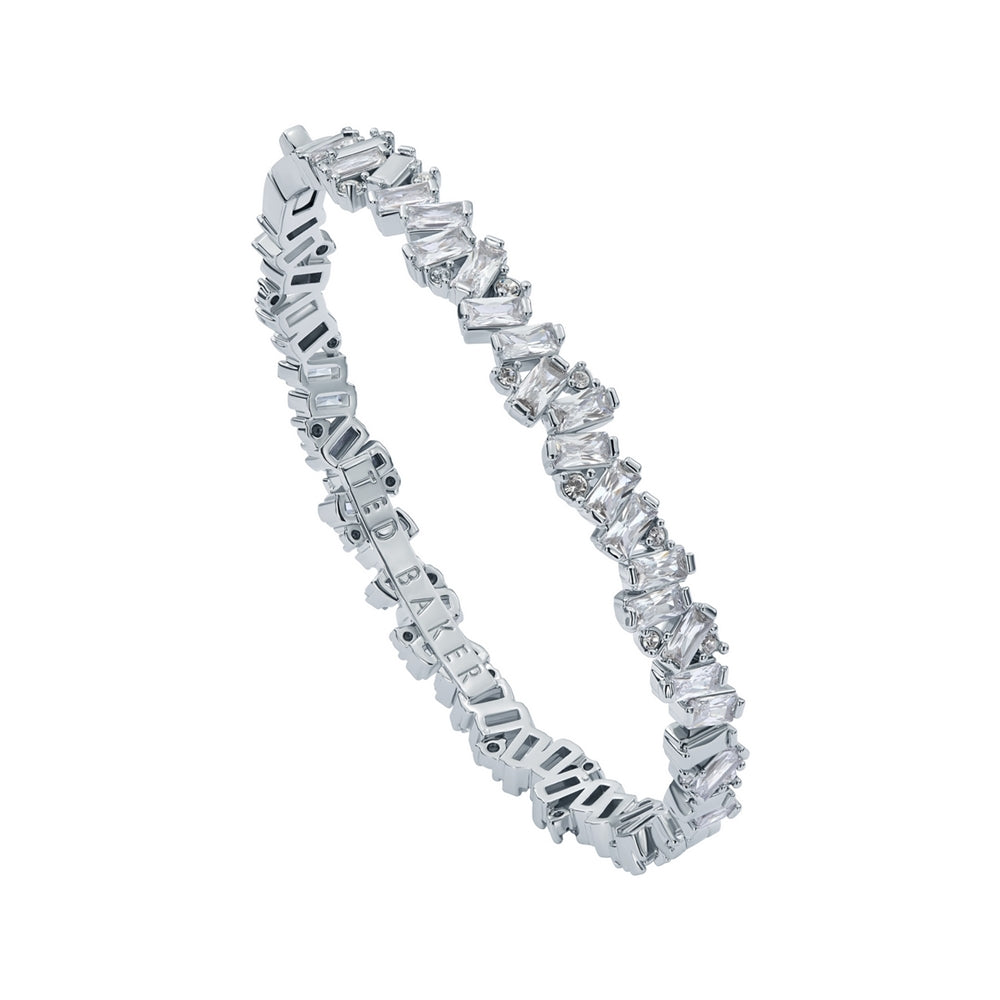 Ted Baker Silver Clarina Crystal Cluster Bangle