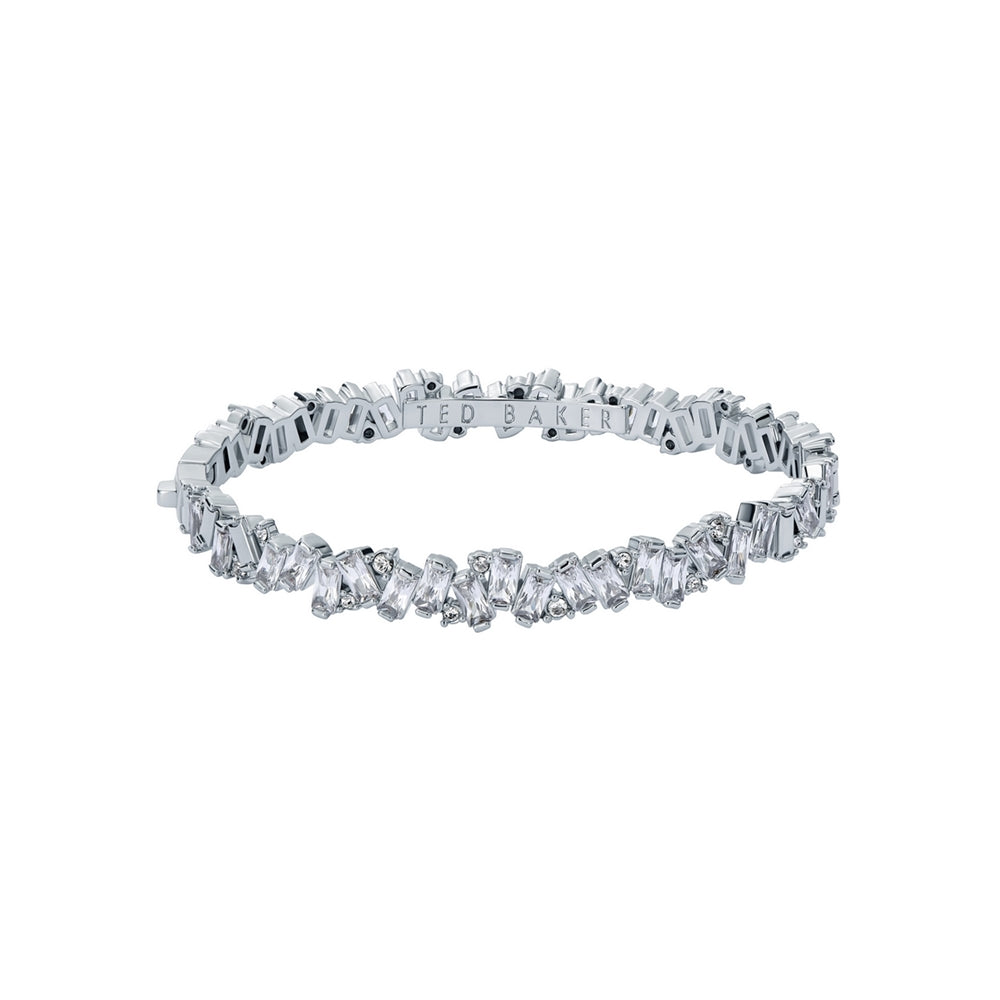 Ted Baker Silver Clarina Crystal Cluster Bangle