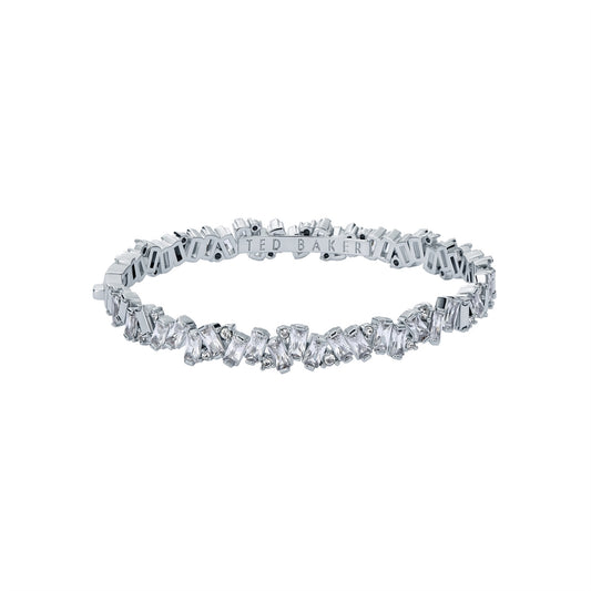 Ted Baker Silver Clarina Crystal Cluster Bangle