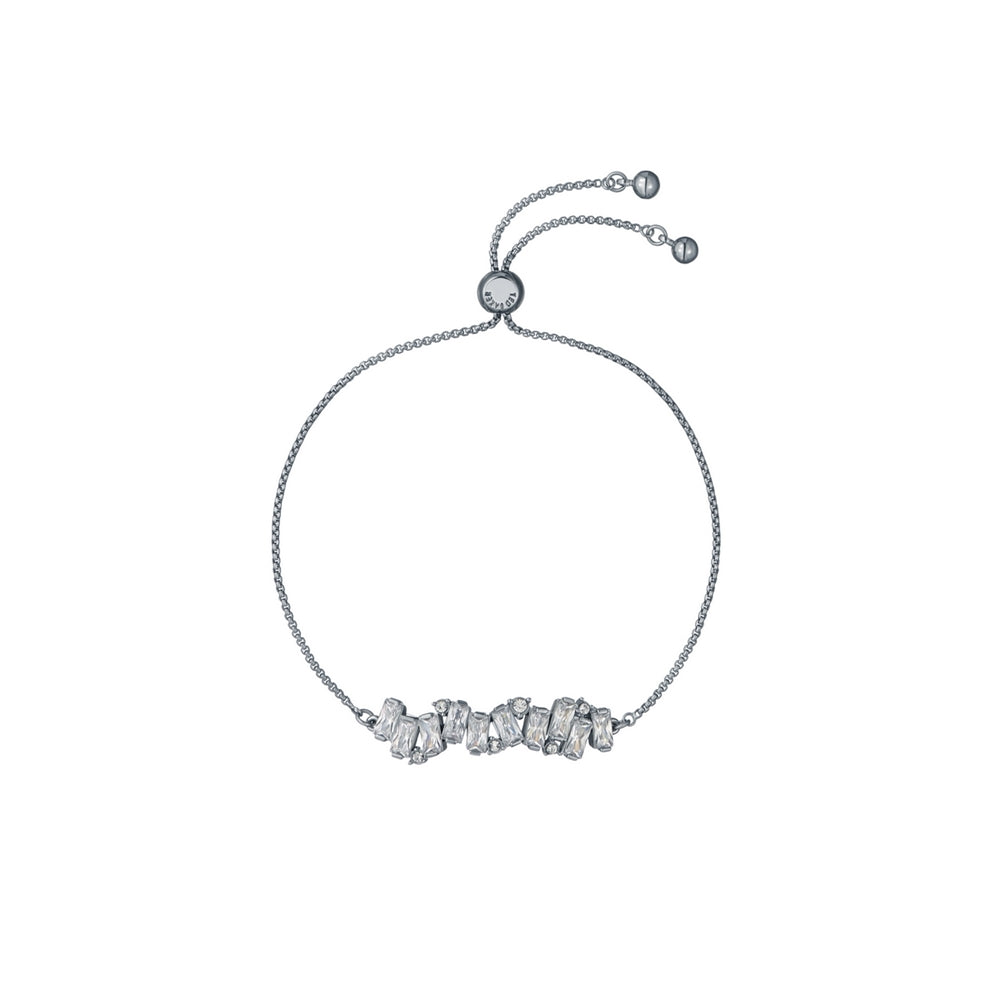 Ted Baker Silver Clarrie Crystal Cluster Adjustable Slide Bracelet
