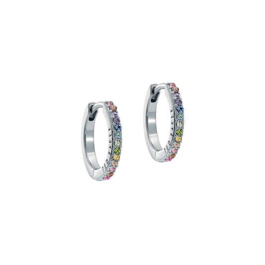 Ted Baker Silver Heplie Pastel Crystal 14mm Hoops