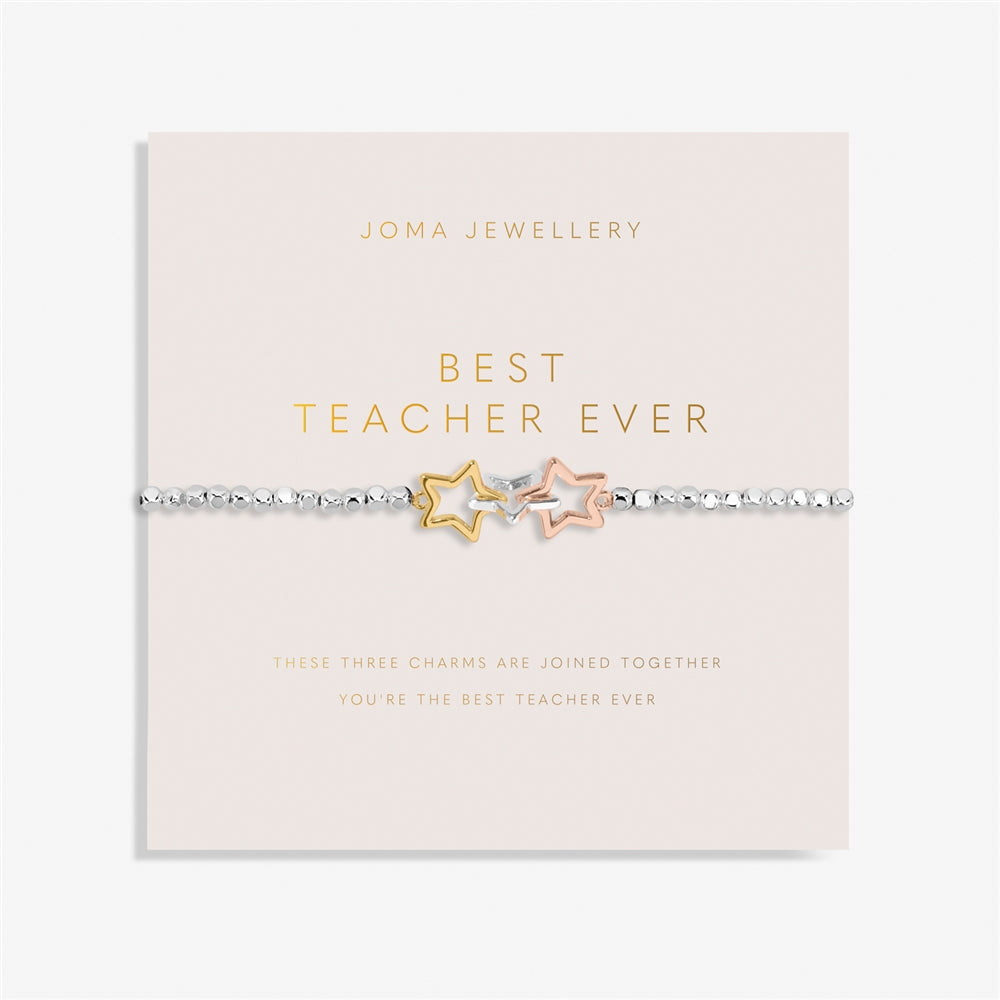 Joma 3 Tone Best Teacher Ever Bracelet