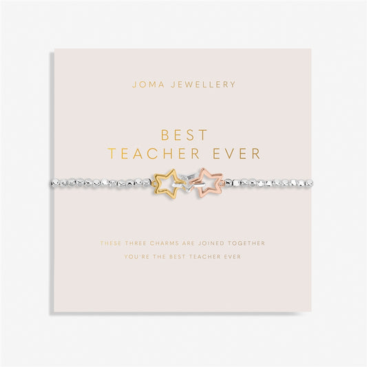 Joma 3 Tone Best Teacher Ever Bracelet