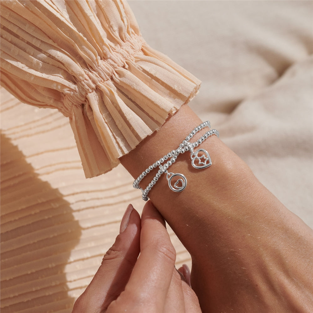 Joma Boxed Infinity Happy Birthday Hearts Set of 2 Bracelets