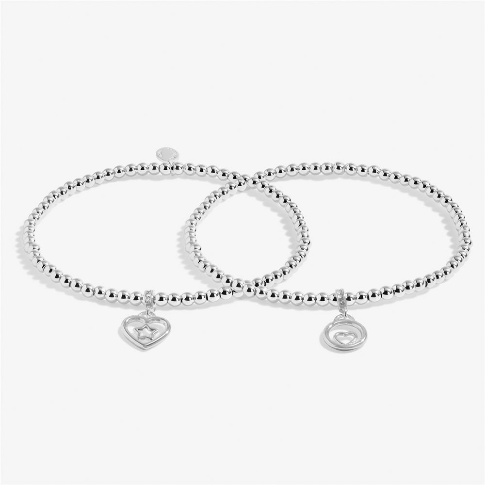 Joma Boxed Infinity Happy Birthday Hearts Set of 2 Bracelets