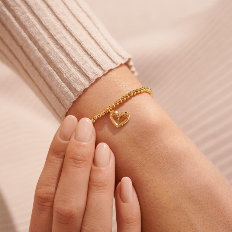 Joma Gold A Little Birthday Girl Heart Bracelet