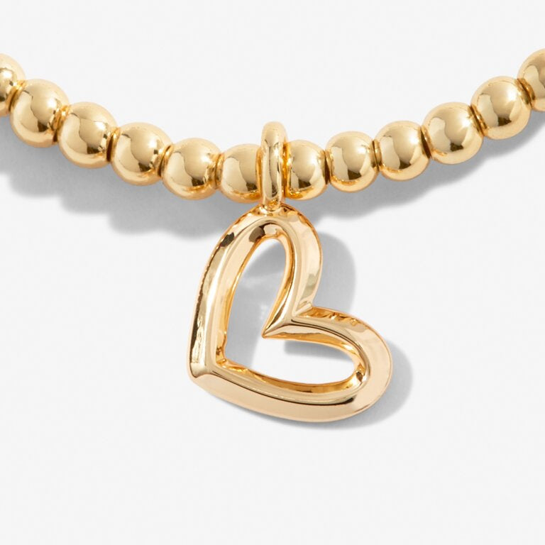 Joma Gold A Little Birthday Girl Heart Bracelet