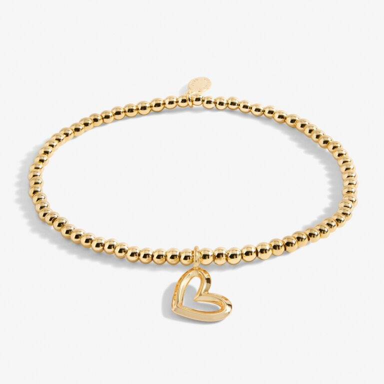 Joma Gold A Little Birthday Girl Heart Bracelet
