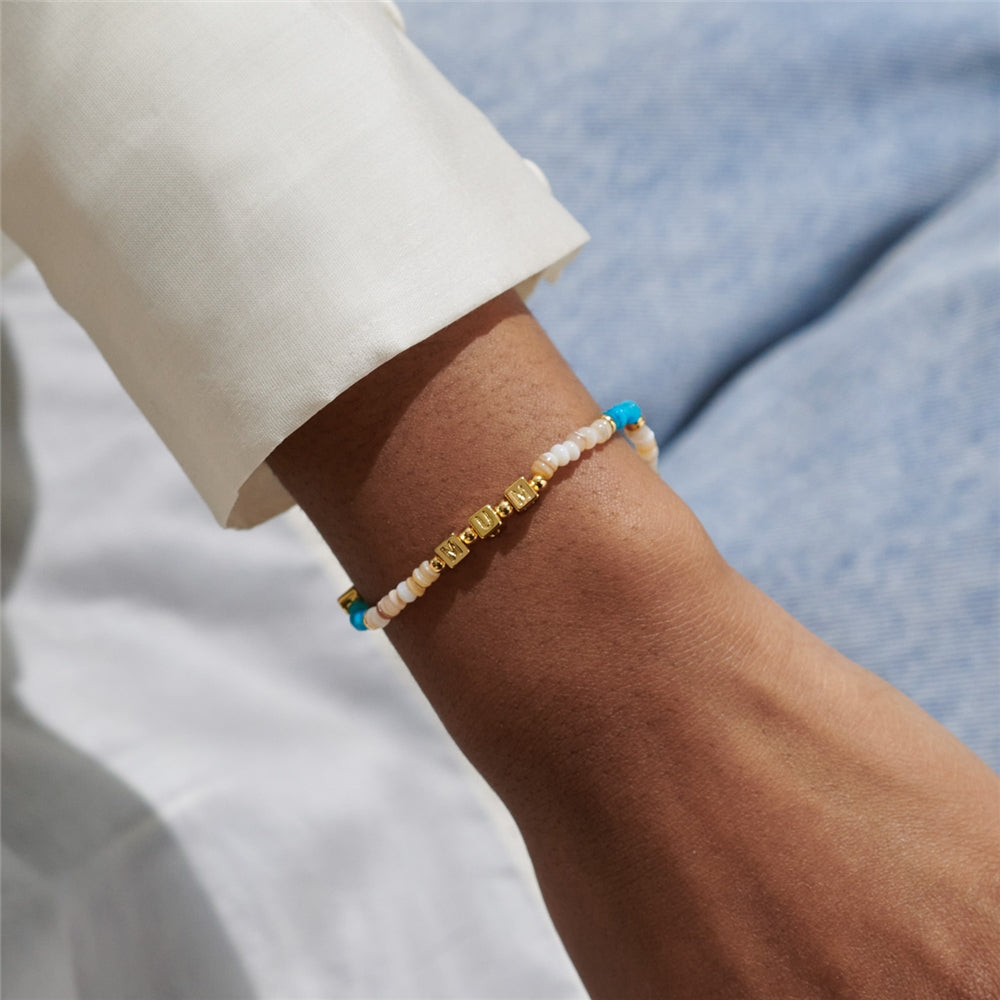 Joma Gold Blue Cubes Boy Mum Bracelet