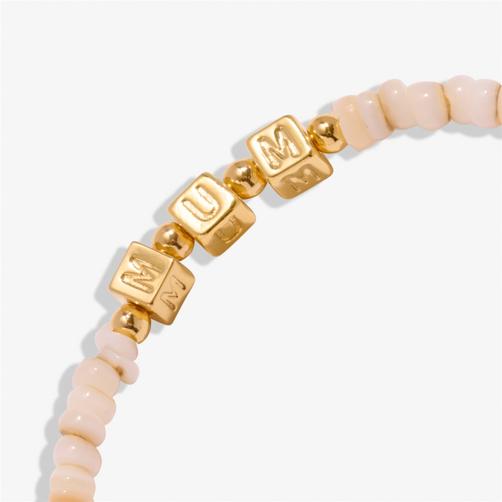 Joma Gold Blue Cubes Boy Mum Bracelet
