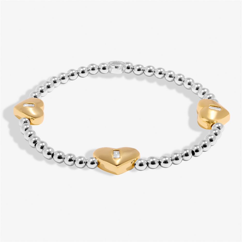 Joma Gold Mix Triple Heart Bracelet