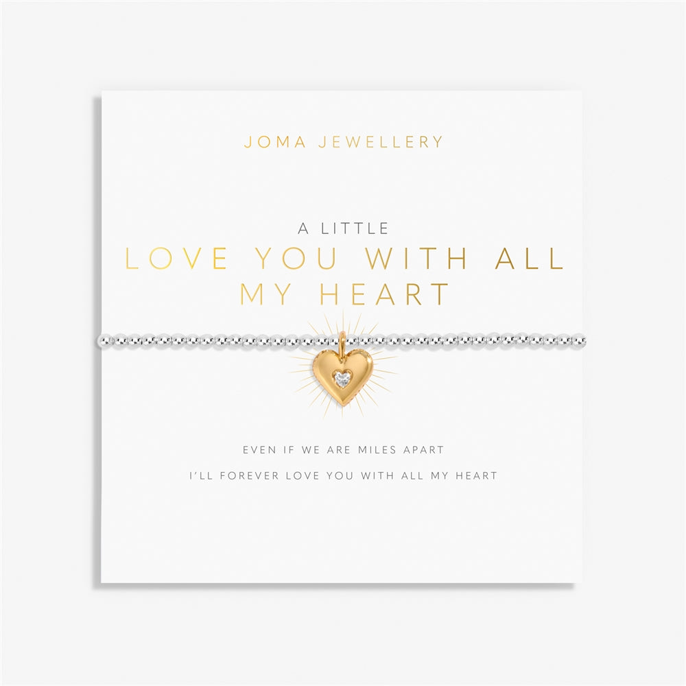 Joma Gold Mix Love You With All My Heart Bracelet