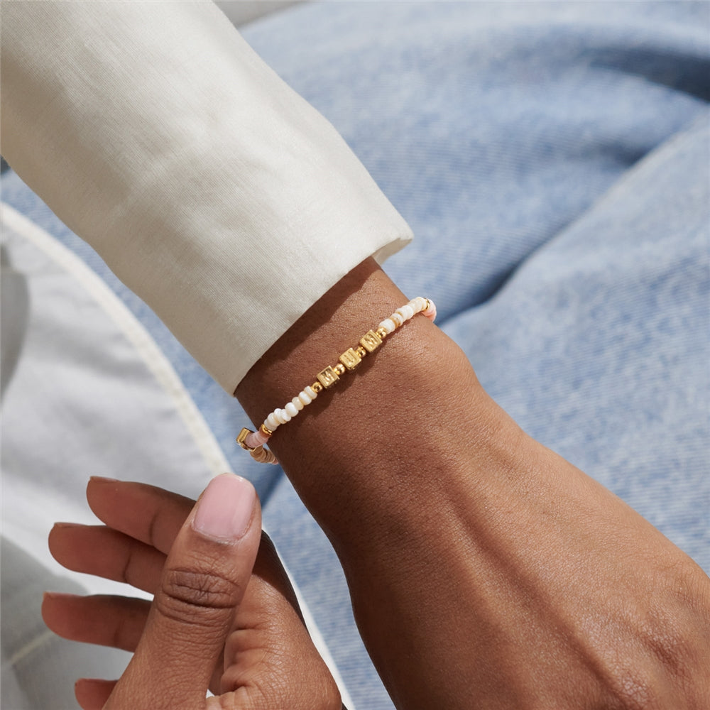 Joma Gold Pink Cubes Girl Mum Bracelet