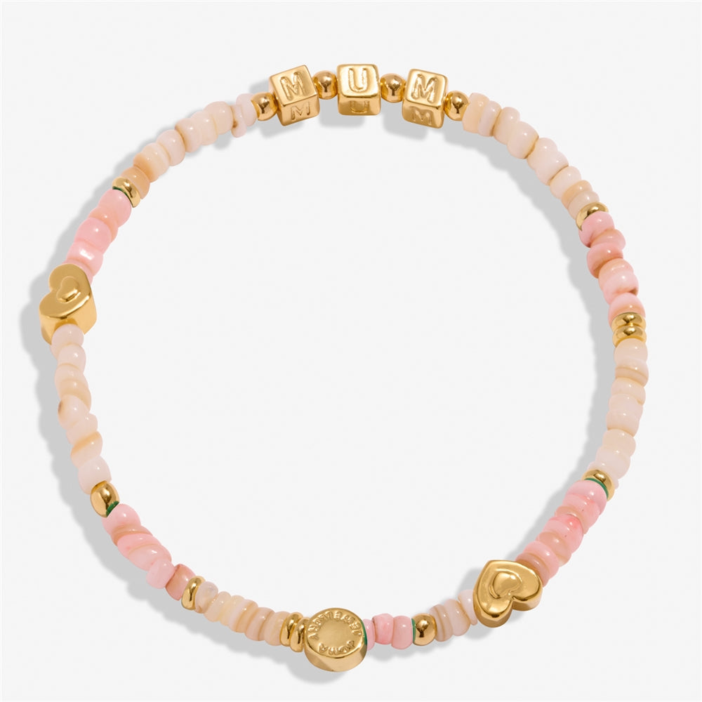 Joma Gold Pink Cubes Girl Mum Bracelet