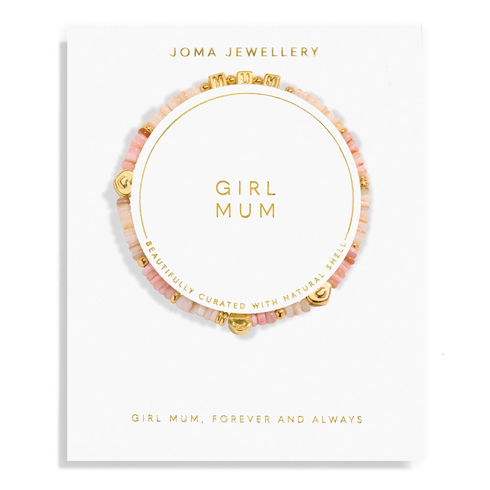 Joma Gold Pink Cubes Girl Mum Bracelet