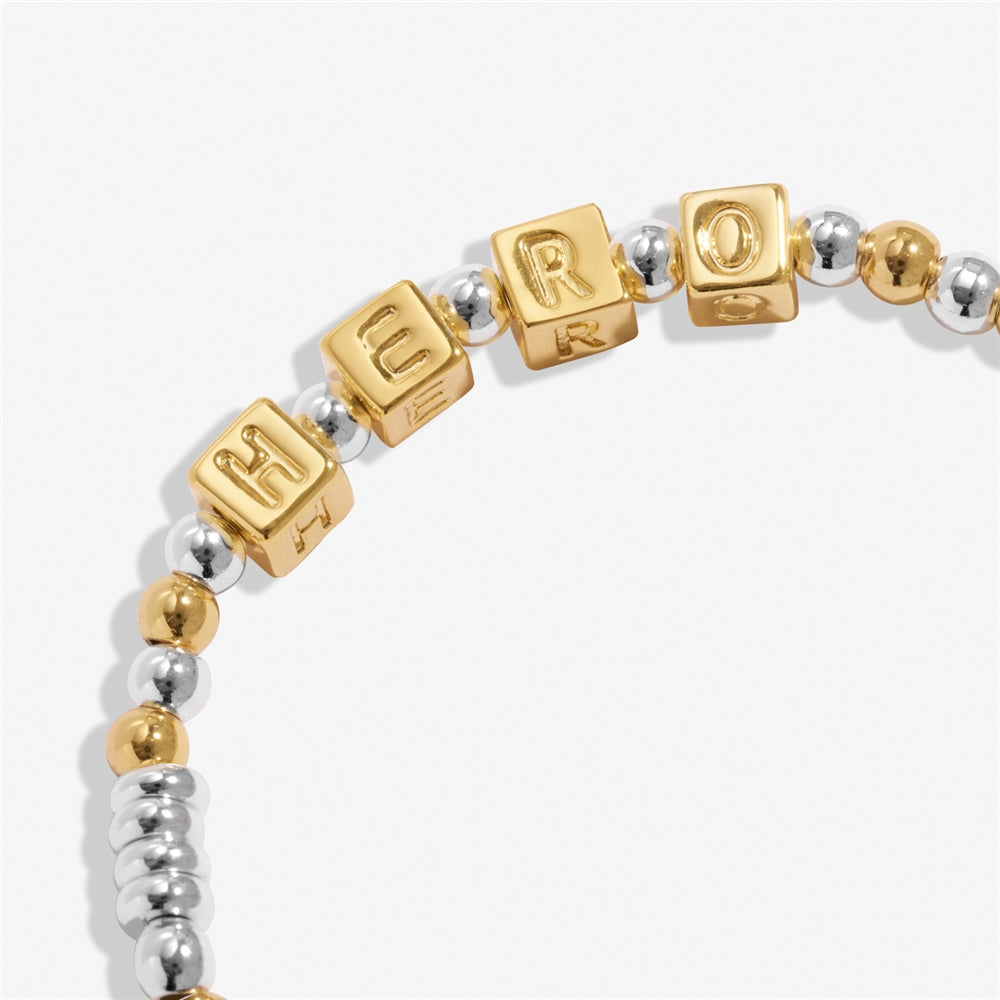 Joma Gold White Cubes My Hero Bracelet