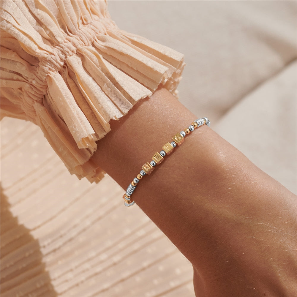 Joma Gold White Cubes My Hero Bracelet
