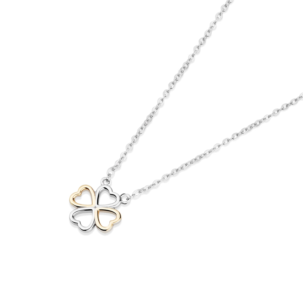 Argento Silver Two Tone Clover Necklace