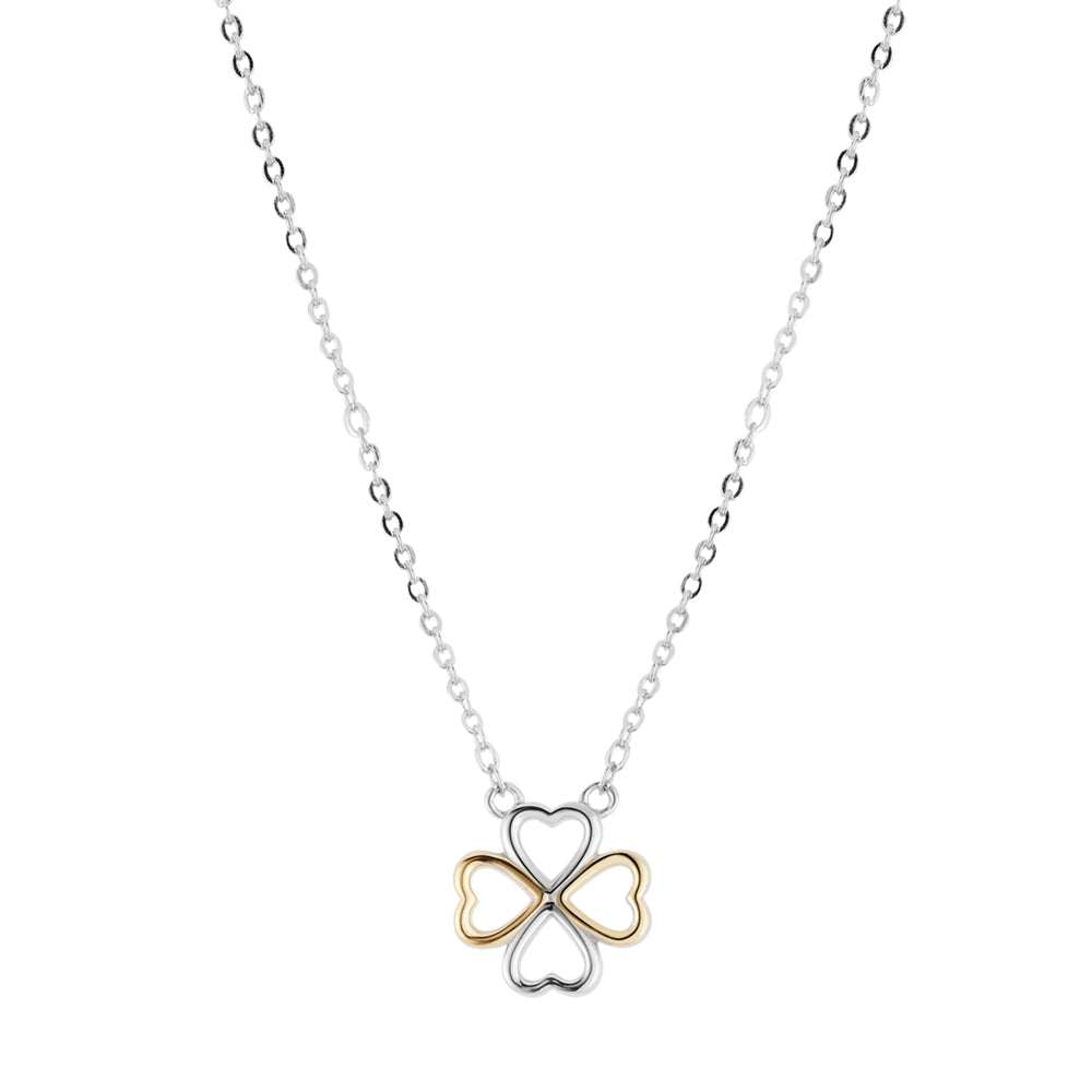 Argento Silver Two Tone Clover Necklace