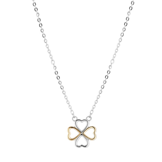 Argento Silver Two Tone Clover Necklace