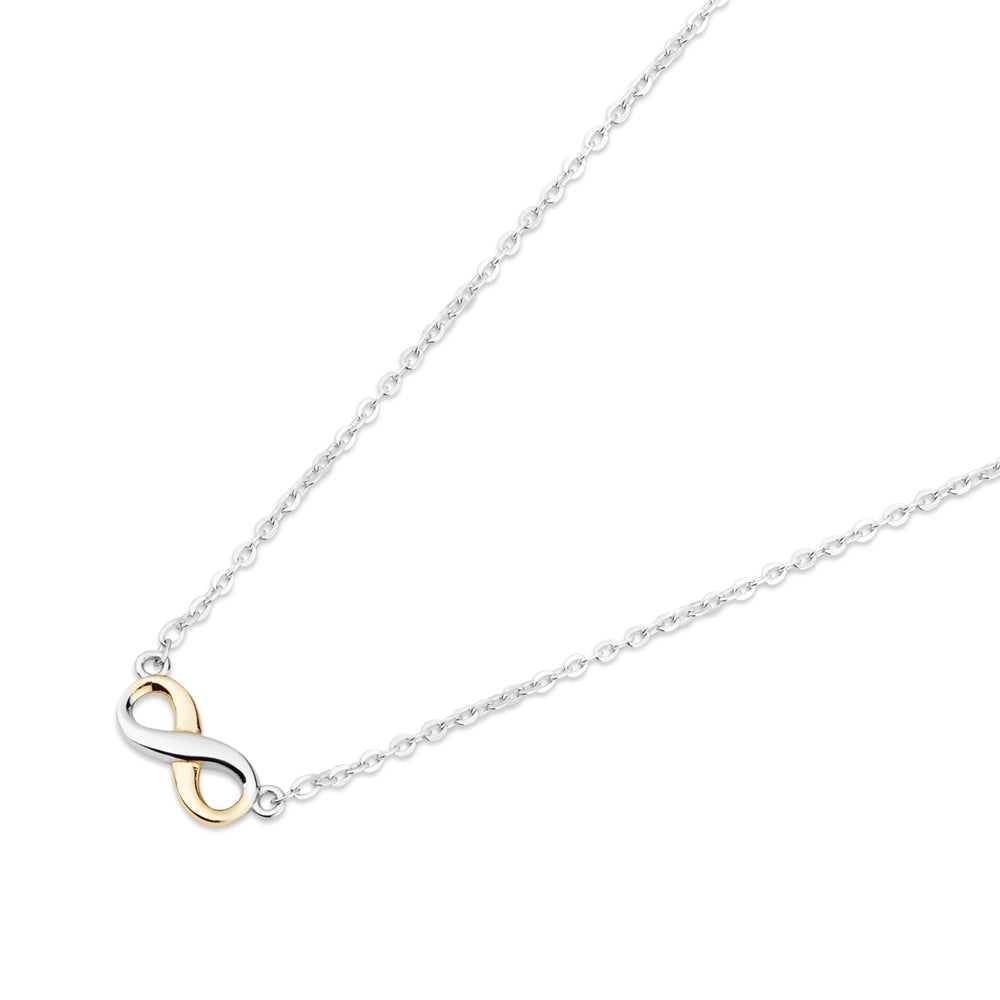 Argento Silver Two Tone Infinity Necklace