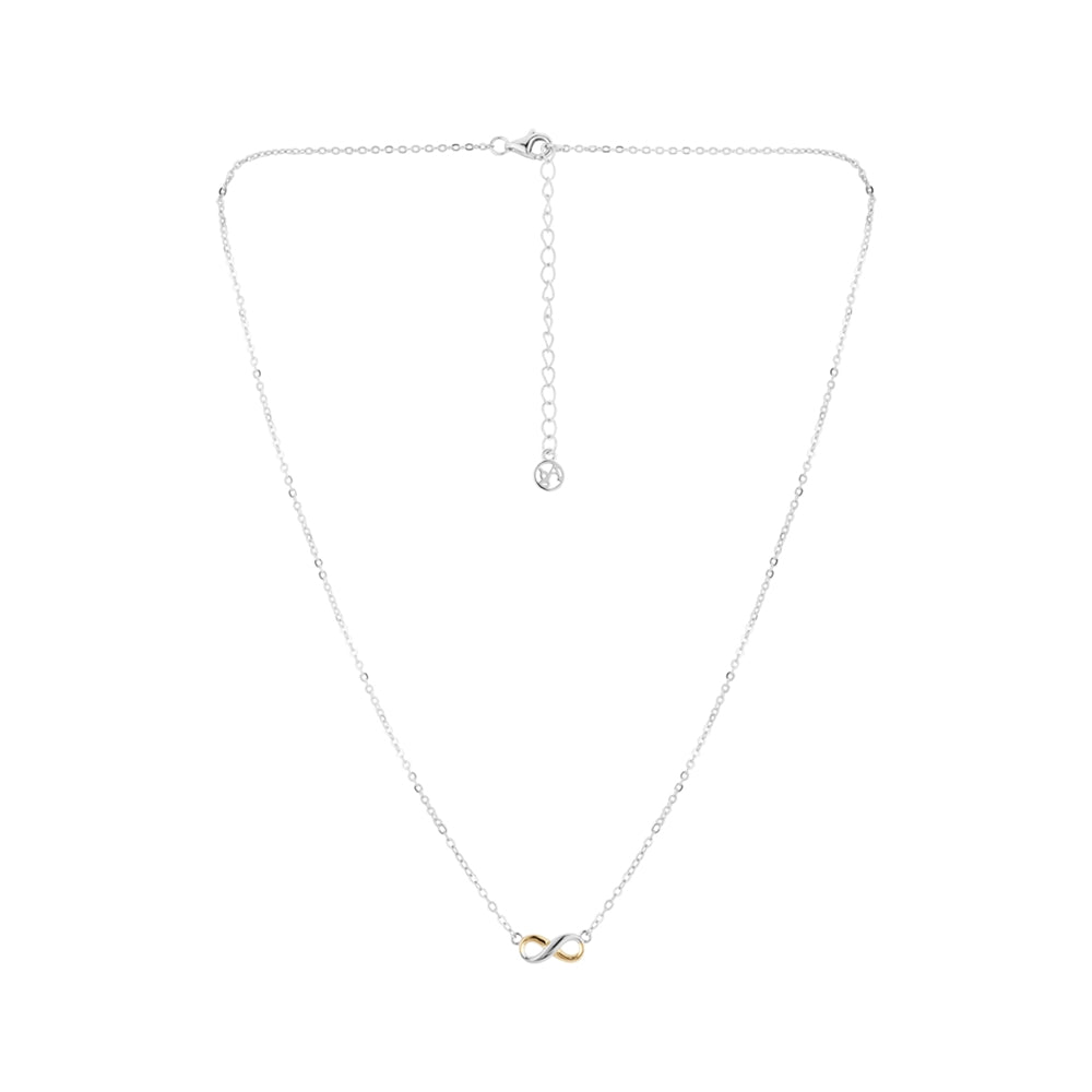 Argento Silver Two Tone Infinity Necklace