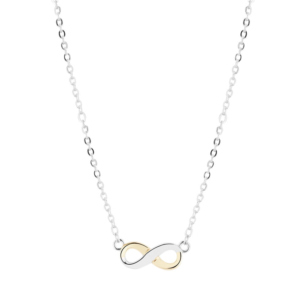 Argento Silver Two Tone Infinity Necklace