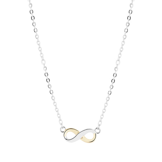 Argento Silver Two Tone Infinity Necklace