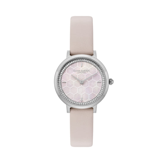 Olivia Burton Rose Honeycomb Pink Pearlescent Watch