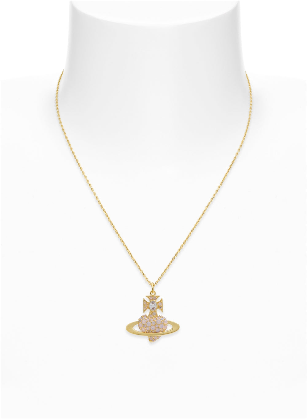 Vivienne Westwood Gold Agnatha Lilac Bas Relief Statement Necklace