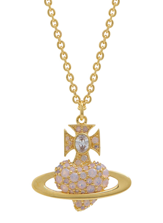 Vivienne Westwood Gold Agnatha Lilac Bas Relief Statement Necklace