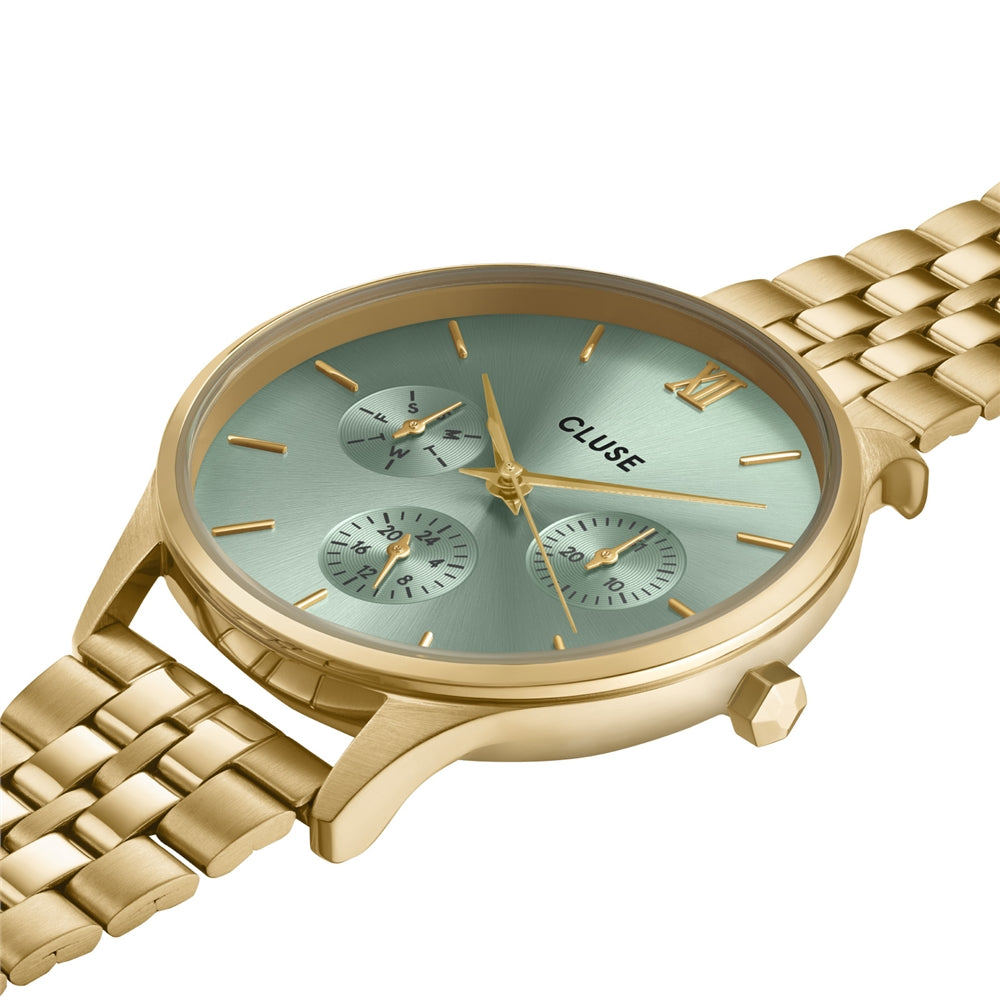 CLUSE Gold Minuit Multifunction Sage Watch