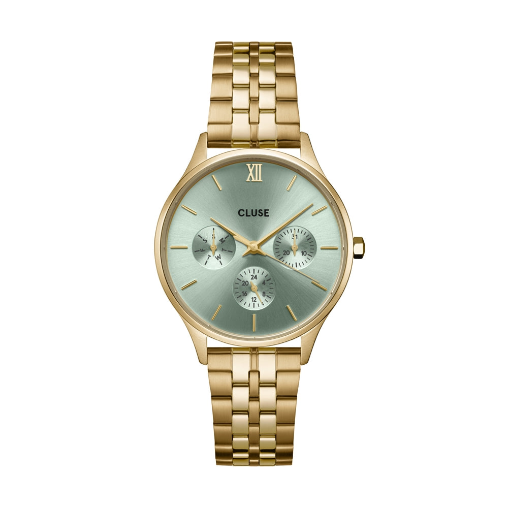 CLUSE Gold Minuit Multifunction Sage Watch
