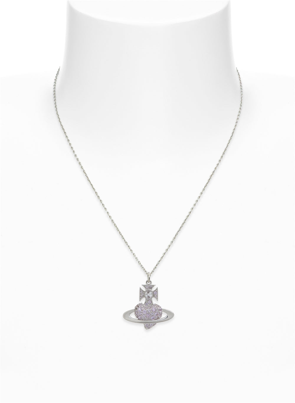 Vivienne Westwood Silver Agnatha Lilac Bas Relief Necklace