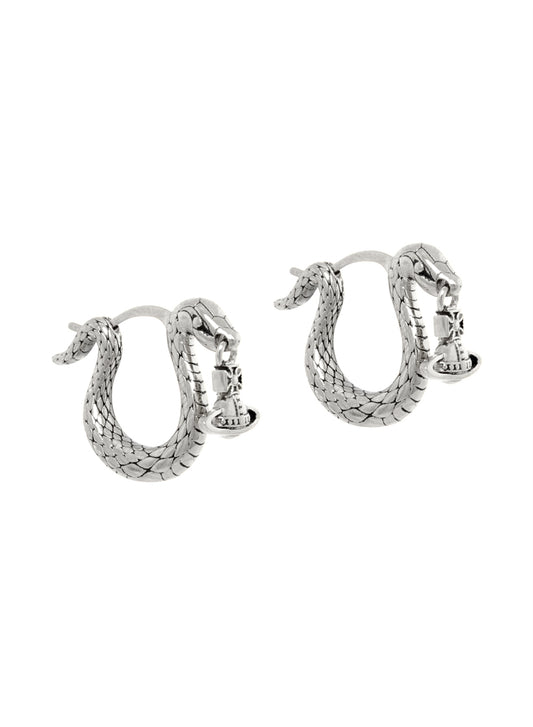 Vivienne Westwood Silver Albane Snake Huggies