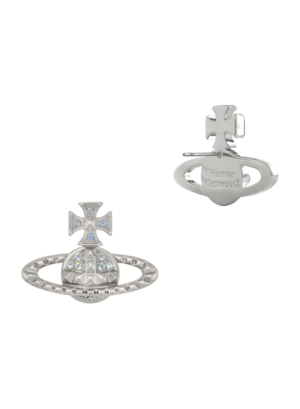 Vivienne Westwood Silver Mayfair Vitrail Stud Earrings