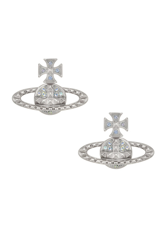 Vivienne Westwood Silver Mayfair Vitrail Stud Earrings