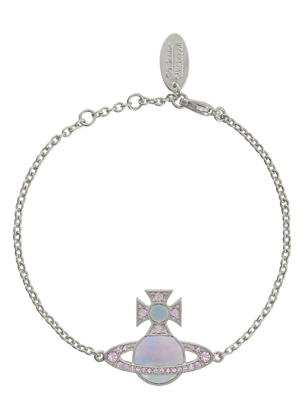 Vivienne Westwood Silver Rina Violet Aqua Orb Bracelet