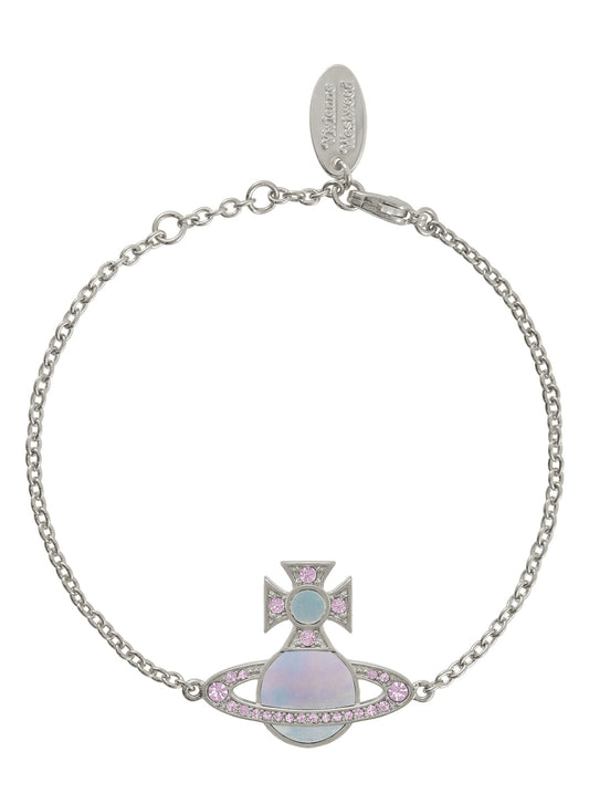 Vivienne Westwood Silver Rina Violet Aqua Orb Bracelet