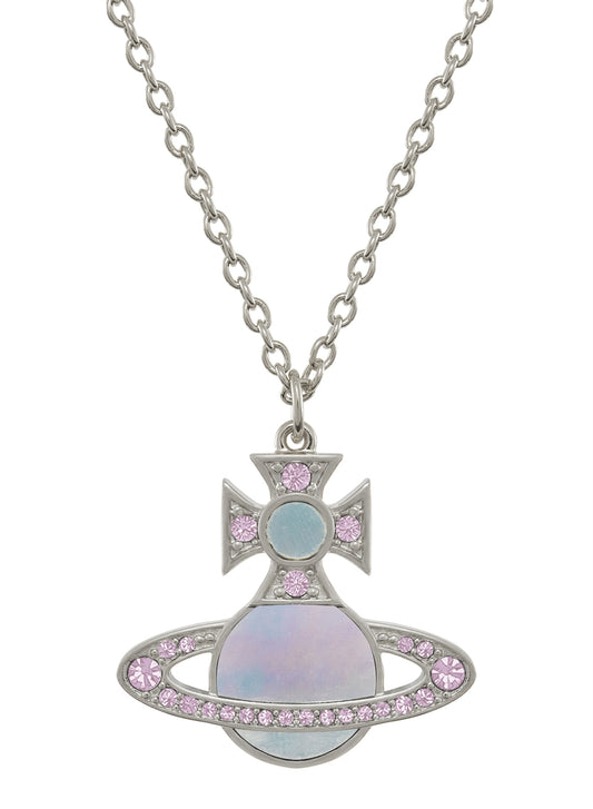 Vivienne Westwood Silver Rina Violet Aqua Orb Necklace