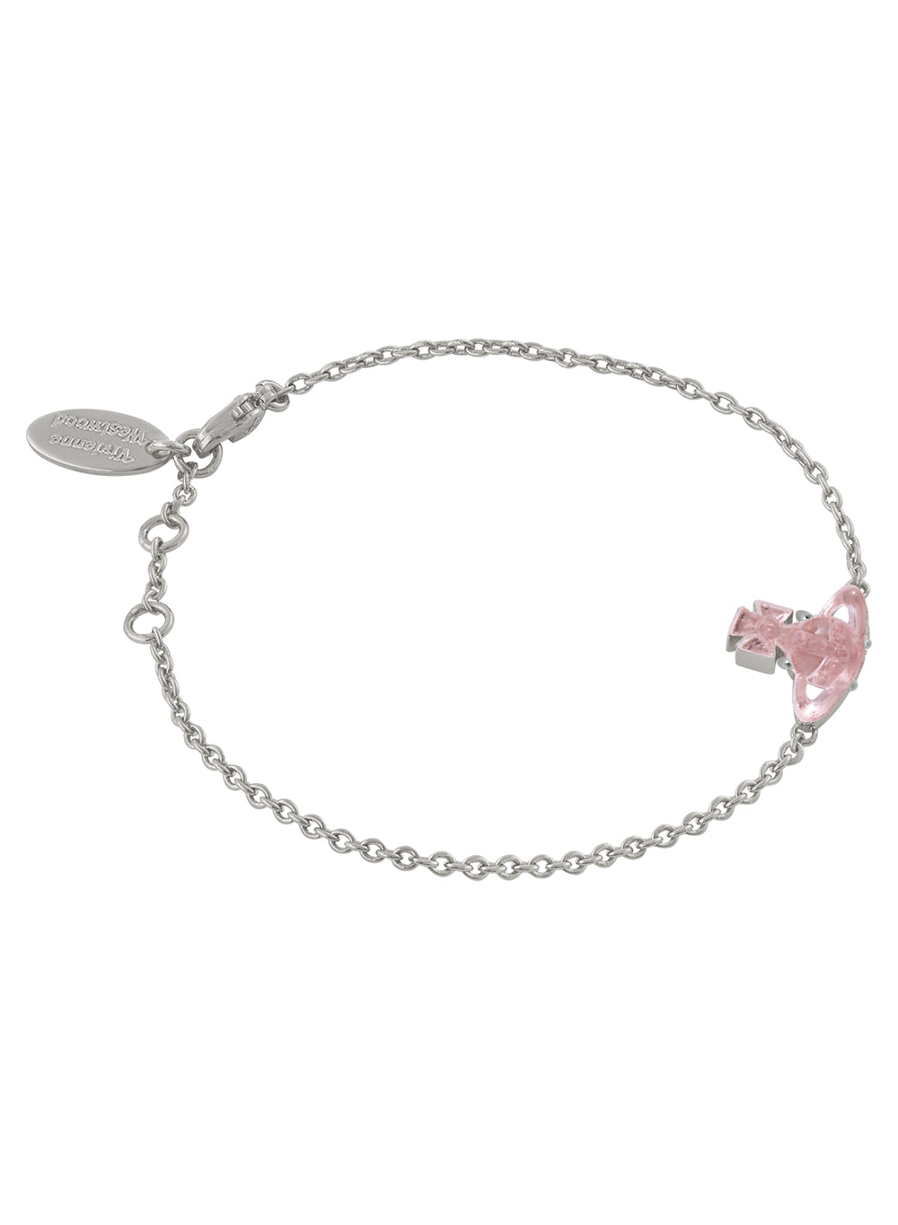 Vivienne Westwood Silver Tammy Pink Crystal Bracelet