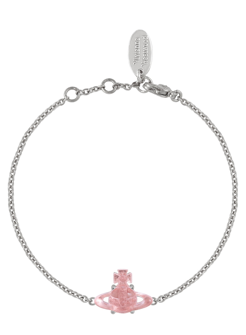 Vivienne Westwood Silver Tammy Pink Crystal Bracelet
